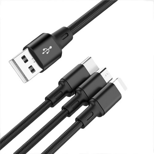 Cable USB 2.0 - Mobile 3 en 1 - 1.2m