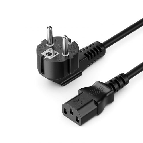 Câble d’alimentation Noir pour PC/Moniteurs, 2m